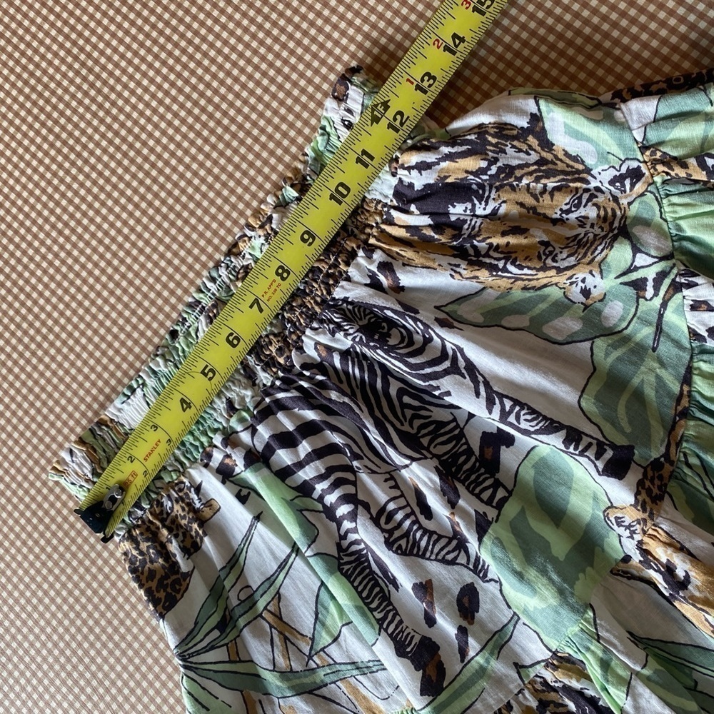 AERIE‎ animals Safari Zebra lion linen blend mini skirt. Size XS. NWT - Picture 6 of 12